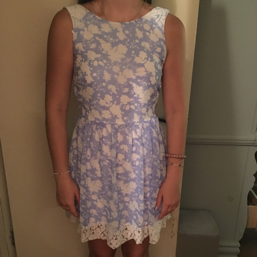 Blue & White Dress